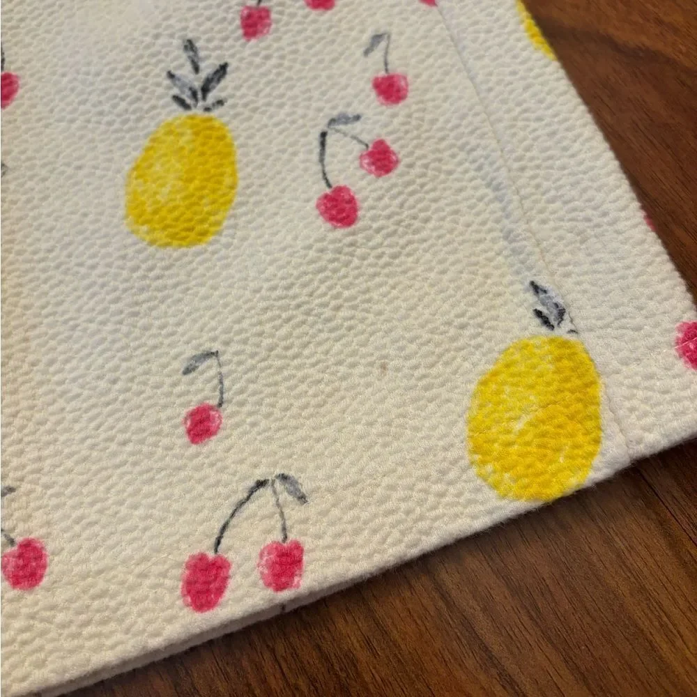 Zara yellow fruit cherry pineapple dress